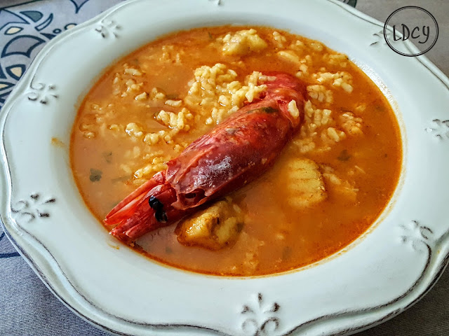 Arroz "clarico" De Rape Y Carabineros
