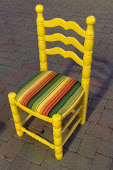 Vintage Chair Bright Yellow Fun Repurposed $69