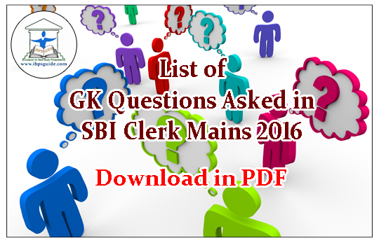 General Awareness For Sbi Clerk 2014 Pdf