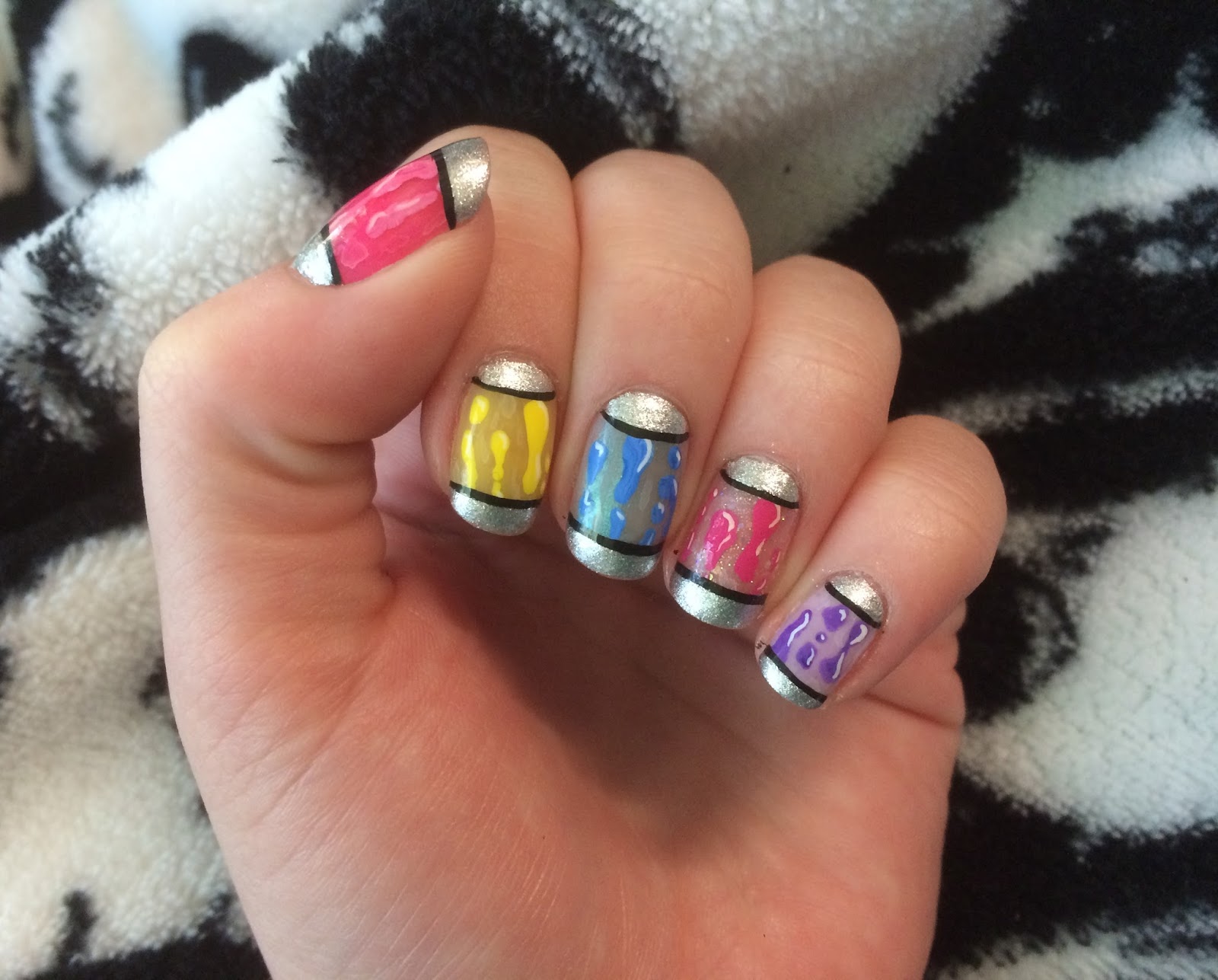 Weeklywackynails Lava Lamp Nail Art Bottom Of Each My Nails To Mimic The Top And Base A Lava Lamp Ending With Two Layers Coat I M Really Proud How Cute These Came Out