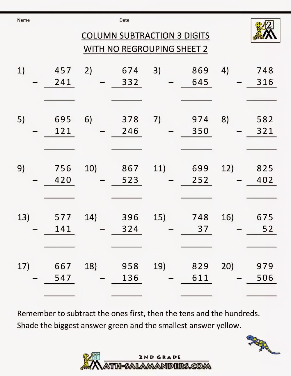 Math Teaser 4 Kids: Subtraction with No Regrouping