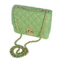 Must Have Item! (Candy- Colored Sheepskin Leather Bag with Chain Plum Lock)