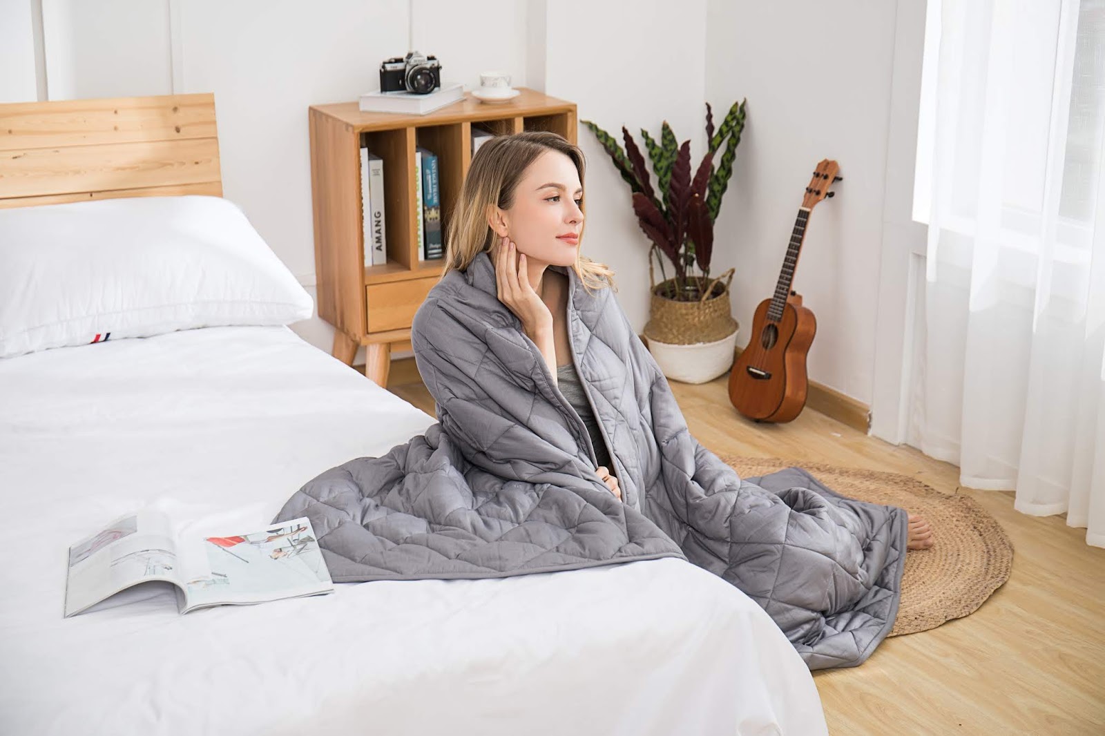 JAYMAG ANTI ANXIETY BLANKET IMPROVE SLEEP, MOOD, ANXIETY, PROMOTE RELAXATION Open Kloset By