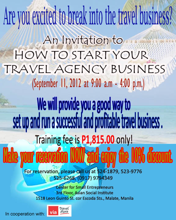 enTRIPinoy How to Start your Travel Agency Business