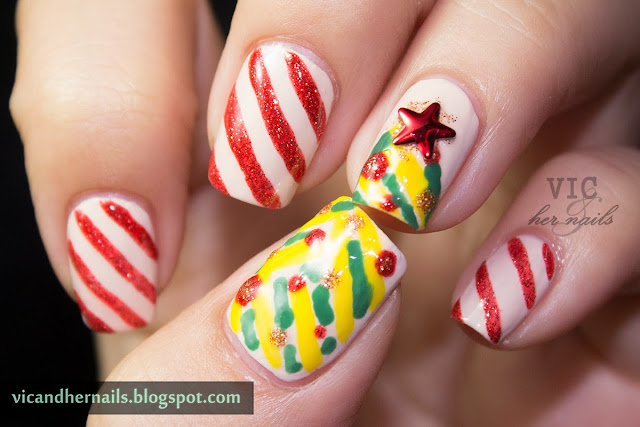 Vic and Her Nails: Christmas Winter Challenge Day 3 - Holiday Colours