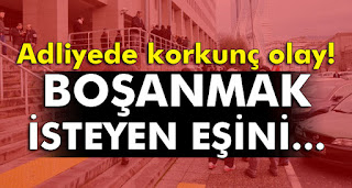 Boşanmak isteyen eşini jiletle saldırdı