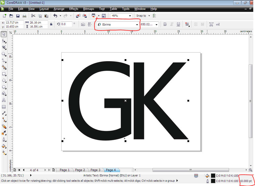 Gk Design Logo With Golden Effect