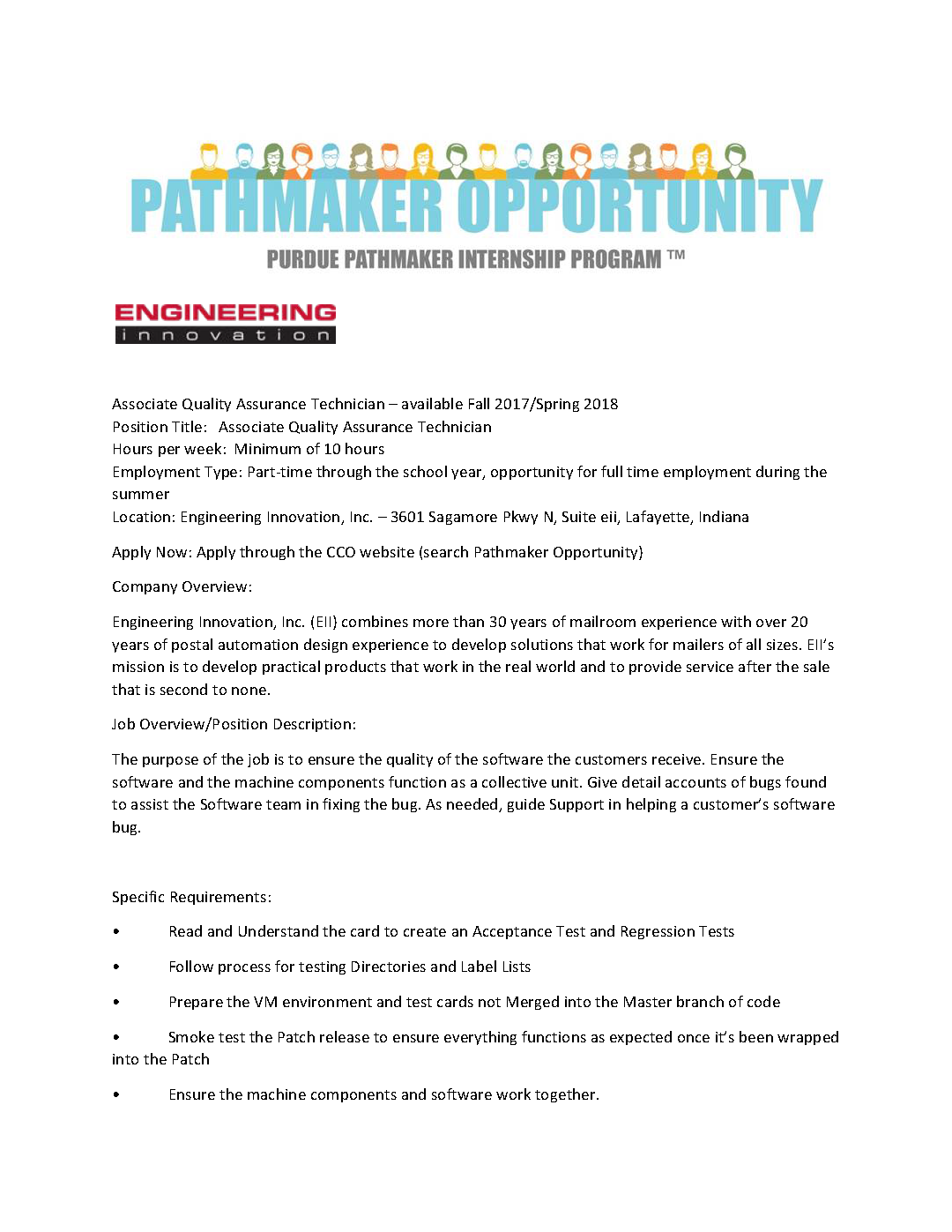 quality assurance technician job description
