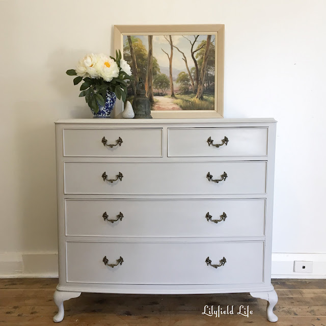 vintage hand painted furniture by Lilyfield life  : bow front drawers