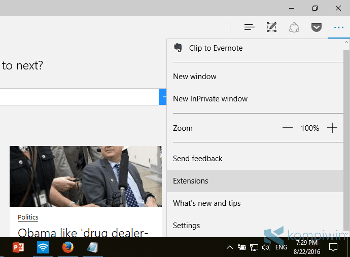 Cara Instal Ekstensi Browser Microsoft Edge 15