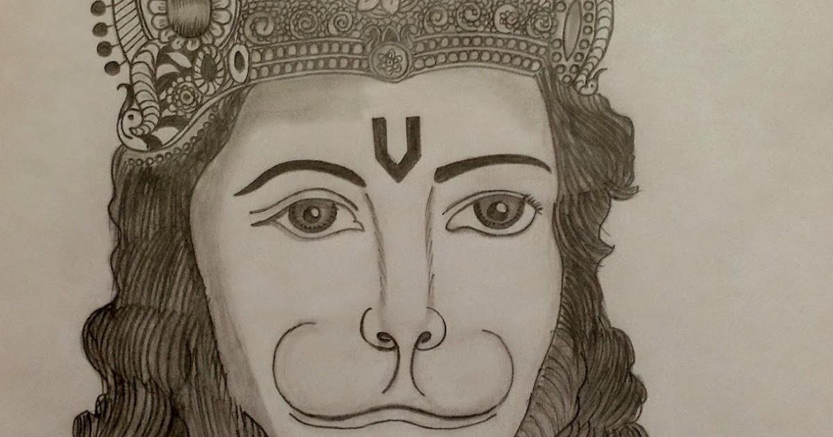 Swetha Arts Lord Hanuman Pencil Sketch