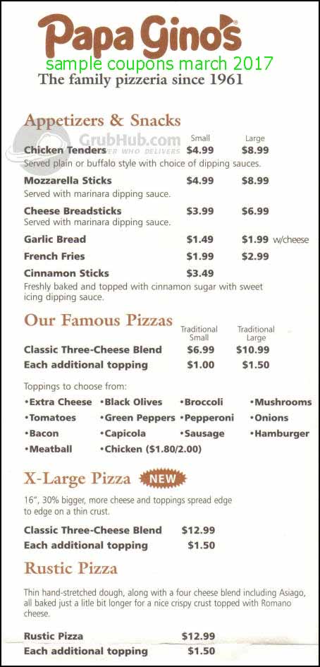 How to use a Papa Gino's coupon Never miss another coupon. Be the first to learn about new coupons and deals for popular brands like Little Caesars with the Coupon Sherpa weekly newsletters.