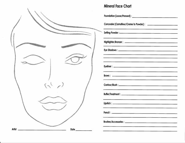Makeup planning sheet