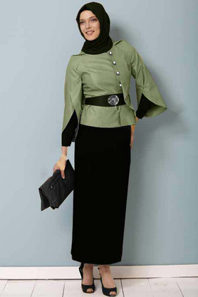 Contoh model dress kerja muslimah
