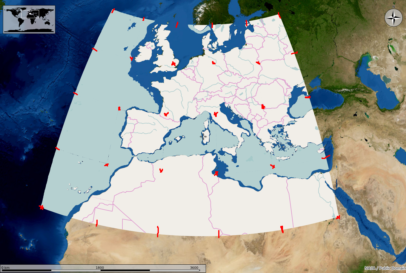 i loaded 20 separate map files each is a level 5 tile generated with this tool i marked the corners of the tiles with red because they are generated i loaded 20 separate map files each is a level 5 tile generated with this tool i marked the corners of the tiles with red because they are generated