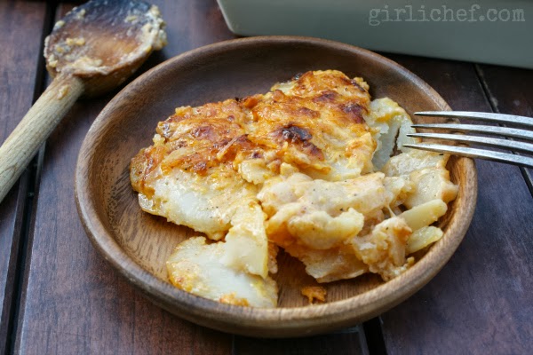 Adobo Potatoes Gratin {#thenewsouthwest #cookbookspotlight: review + giveaway} | www.girlichef.com