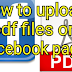Add Pdf File to Facebook