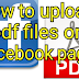 Upload A Pdf to Facebook