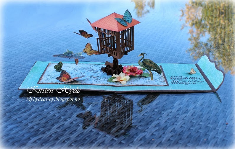 My and Garden Tales: A pop-up birdcage sliceform card template. Round 3 of The European Scrap Battle
