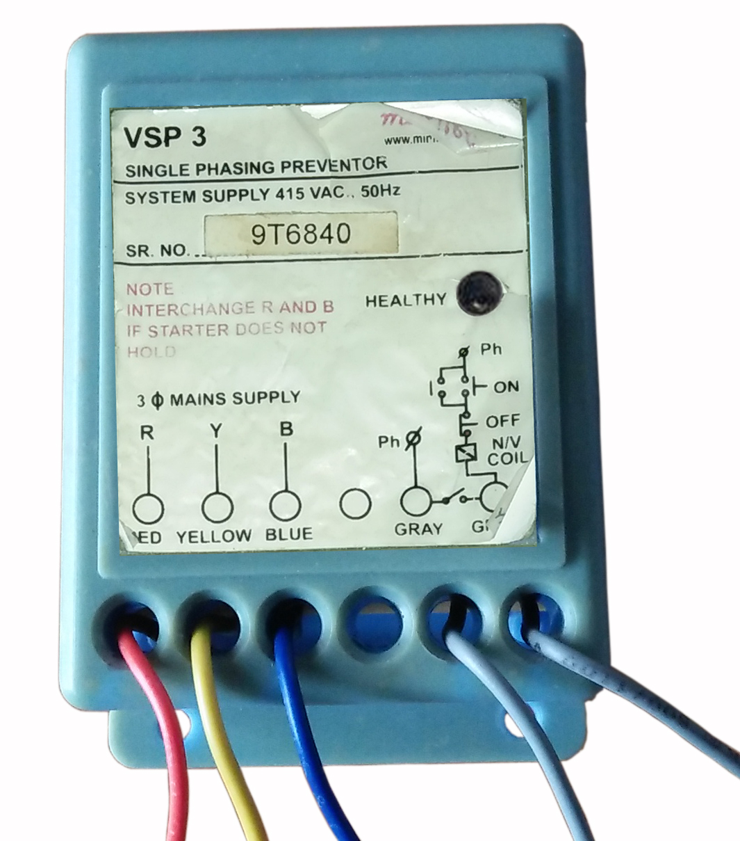 Working and connection diagram of Single Phasing Preventer ETechnoG