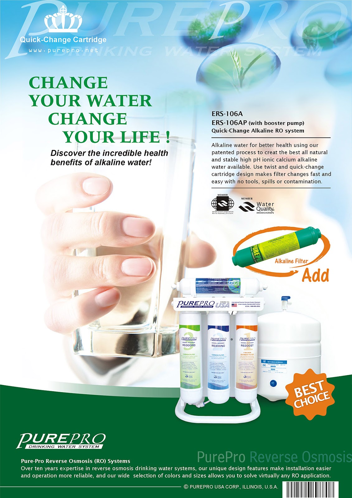 PurePro® USA ERS106A QuickChange Reverse Osmosis / Nanofiltration