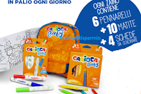Vinci 305 zainetti Carioca Baby con pennarelli, matite e schede da colorare Logo Vinci 305 zainetti Carioca Baby con pennarelli, matite e schede da colorare