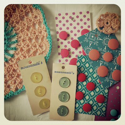 pastel doily, crochet, handmade, Haafner, instagram, buttons, vintage