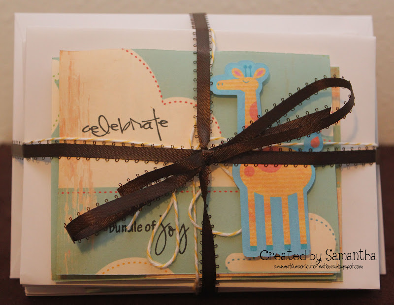 Samantha's Cricut Creations Baby Shower Invitations