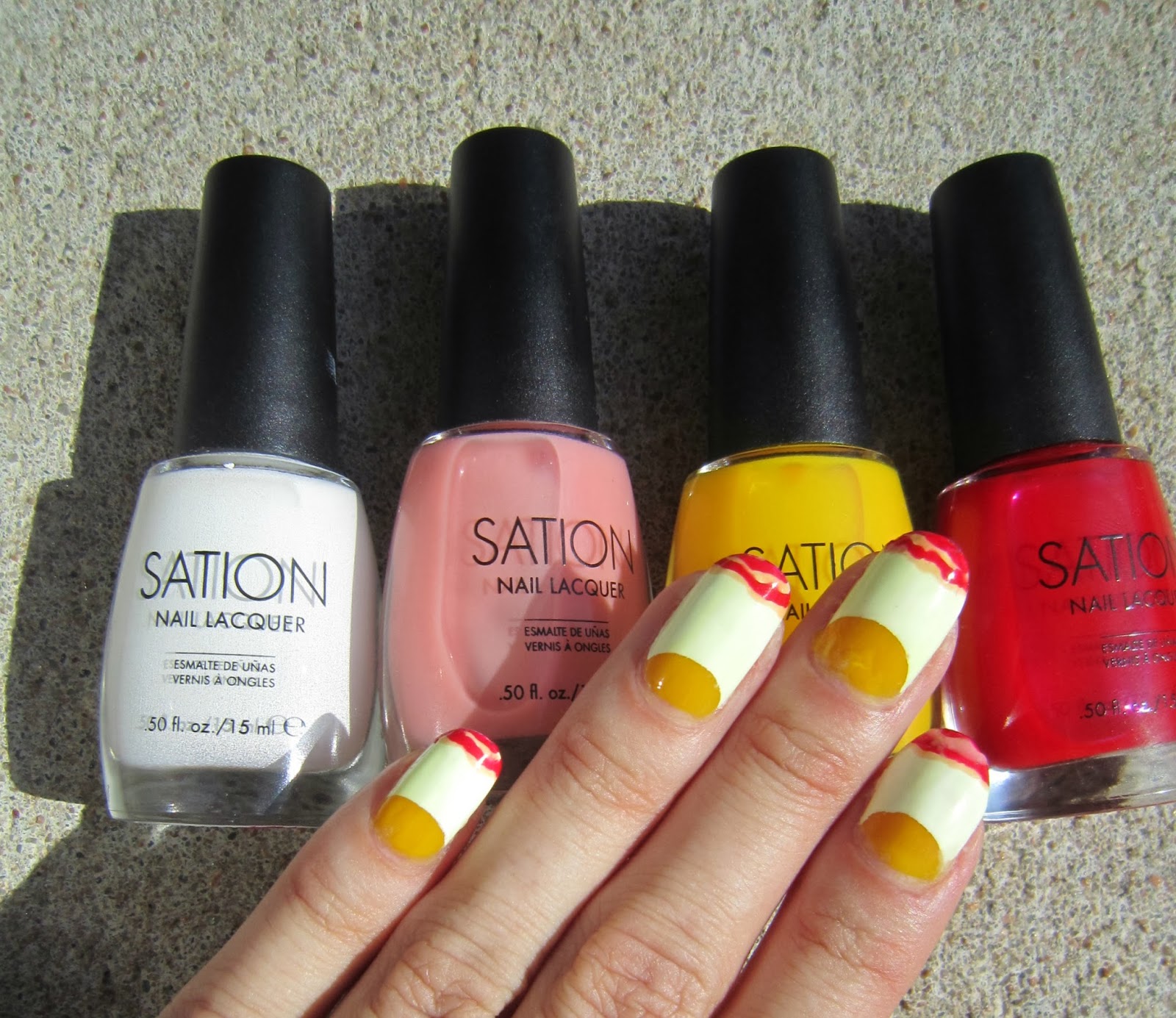 Concrete and Nail Polish: Bacon & Eggs With Sation