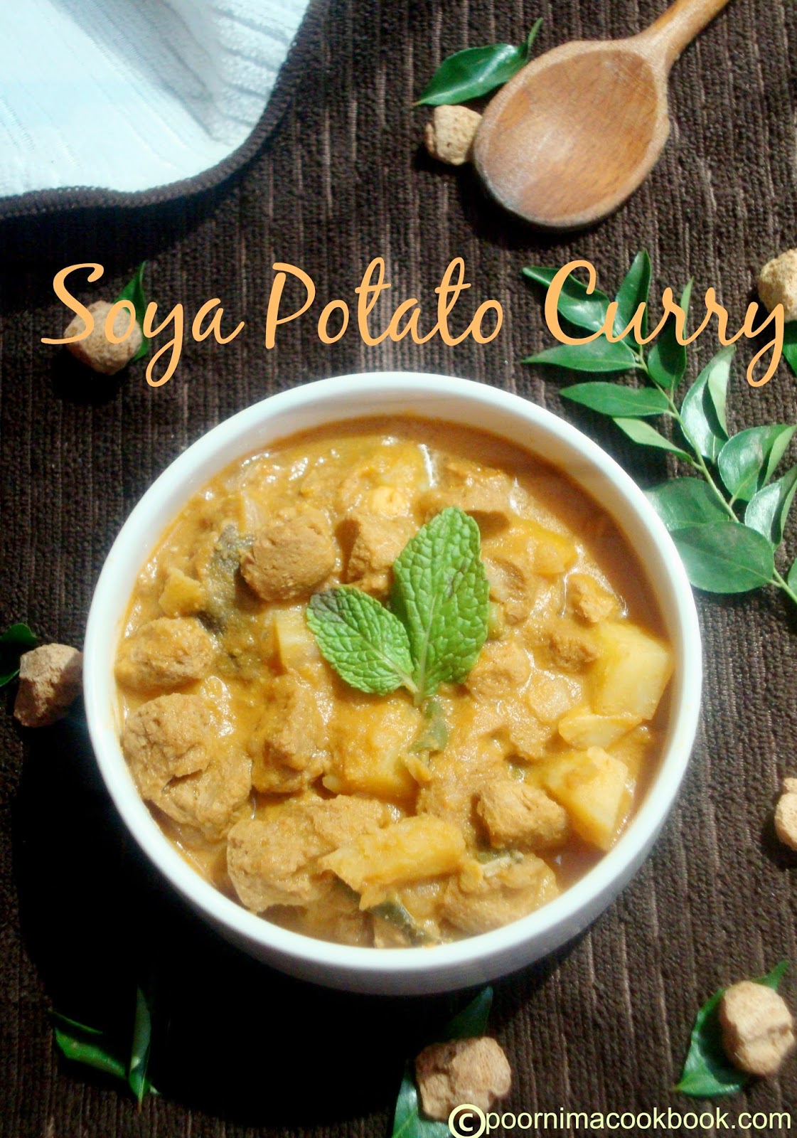Poornima's Cook Book Soya Potato Curry / Soya Masala Kulambu / Meal