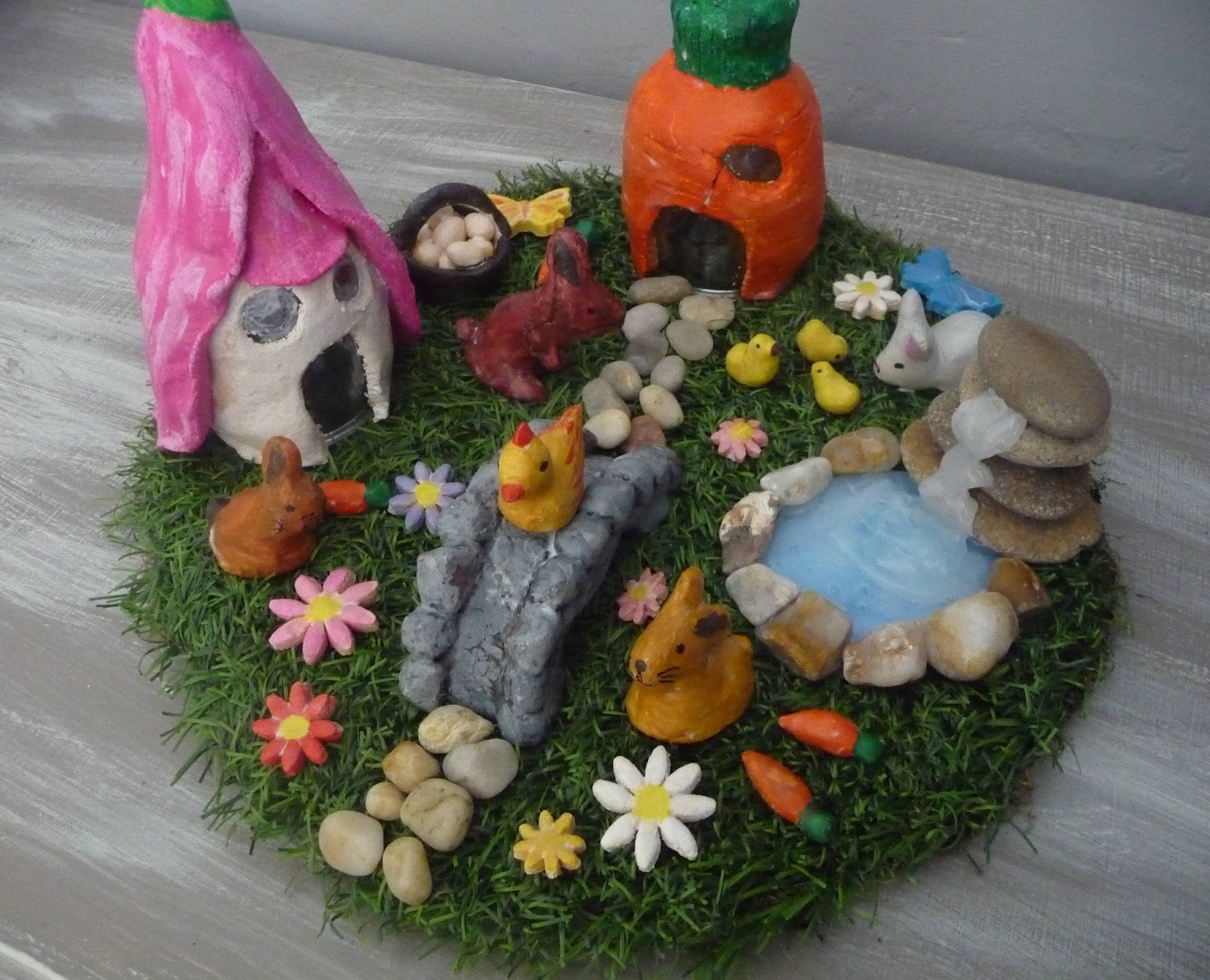 10 Morceaux Pâques Fête Mini Poulet d'ornement résine fée Miniature Jardin Ha 