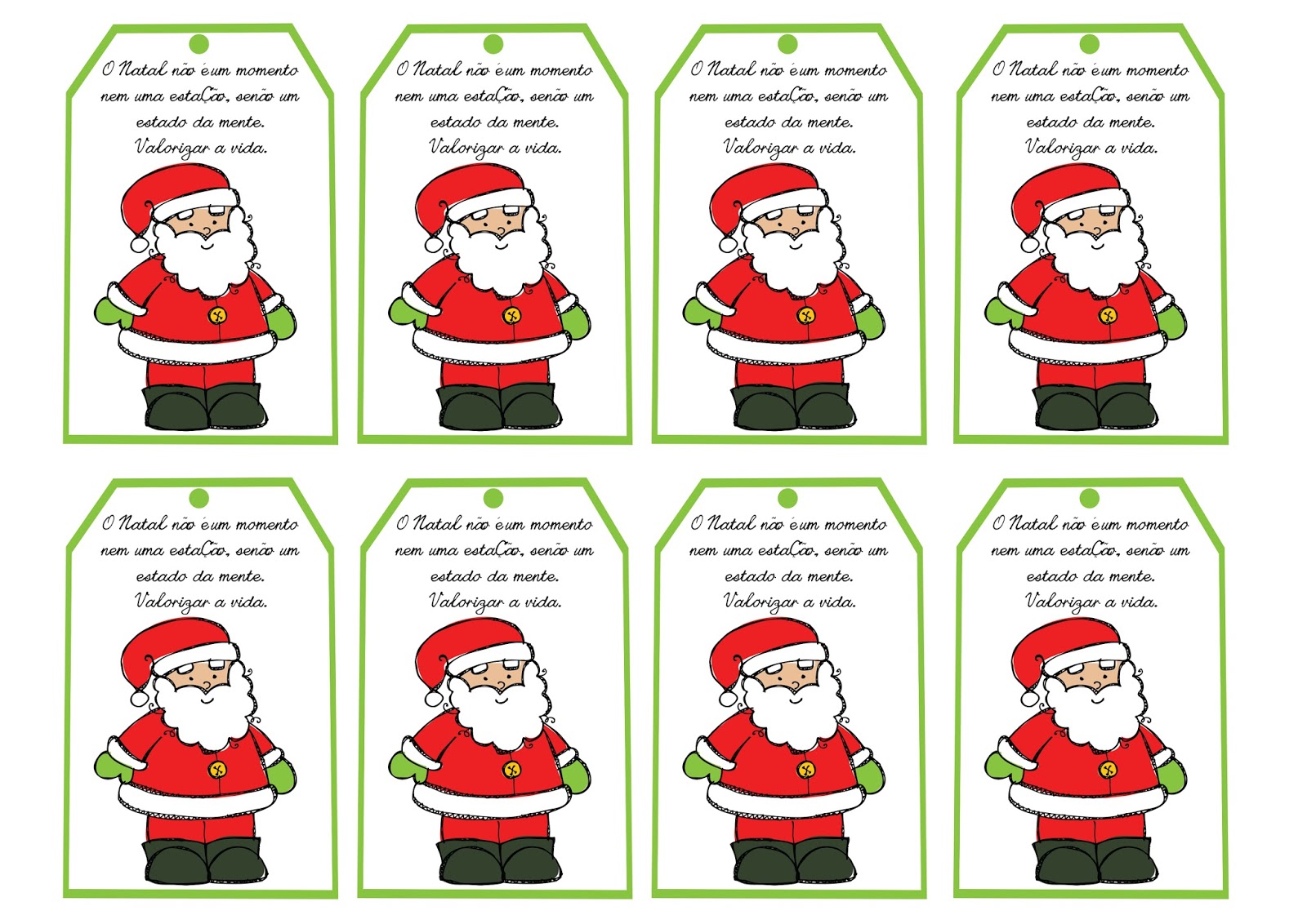 Cartões de Natal com Mensagens Natalinas para Imprimir