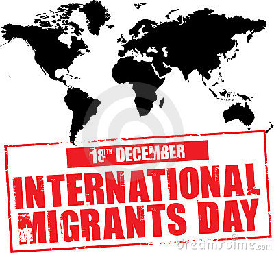 International migrants day. stock illustration International Migrants Day 2017