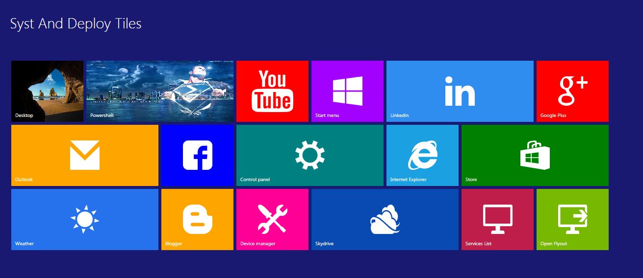 Create a Metro GUI with Tiles and Powershell | Syst & Deploy