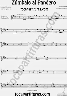 Partitura de Zúmbale al Pandero para Saxofón Alto y Sax Barítono by Sheet Music for Alto and Baritone Saxophone Music Scores
