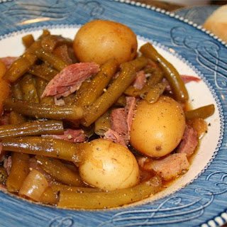Slow Cooker Green Beans, Ham and Potatoes Slow Cooker Green Beans, Ham and Potatoes