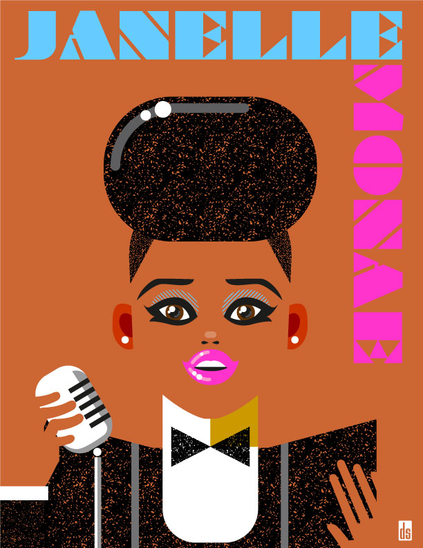 dan sipple illustration blog Janelle Monae Poster Design