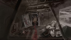 cabin dark creepy interior collapse