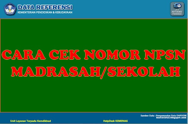 Cara Cek Nomor Npsn Madrasah Sekolah Ruang Pendidikanku