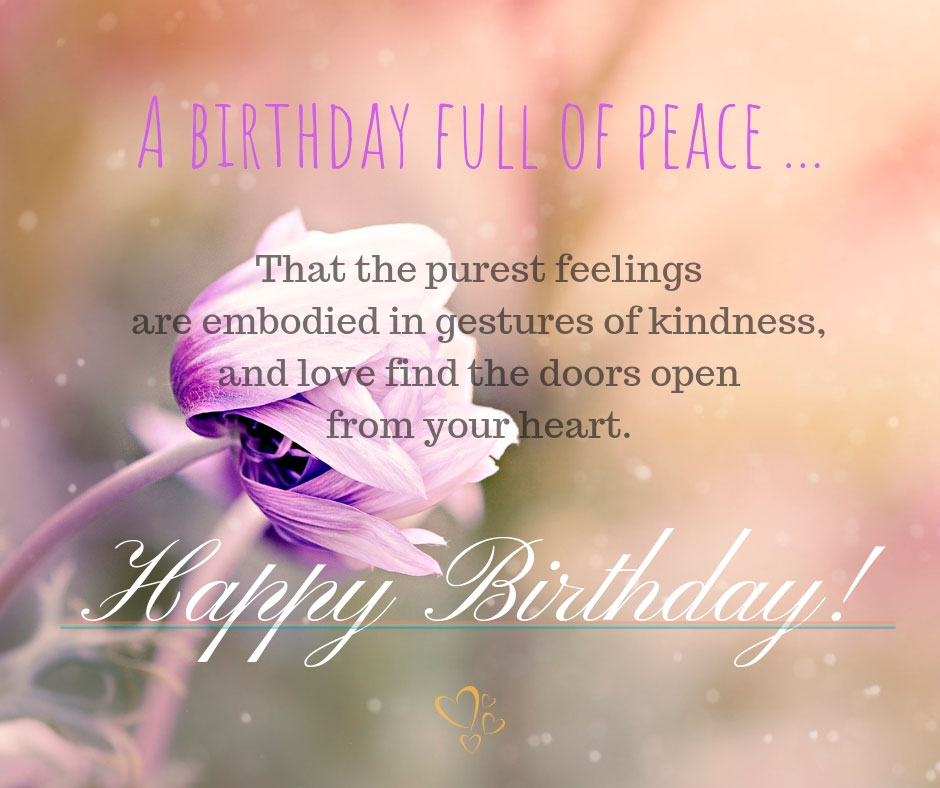 A birthday full of peace