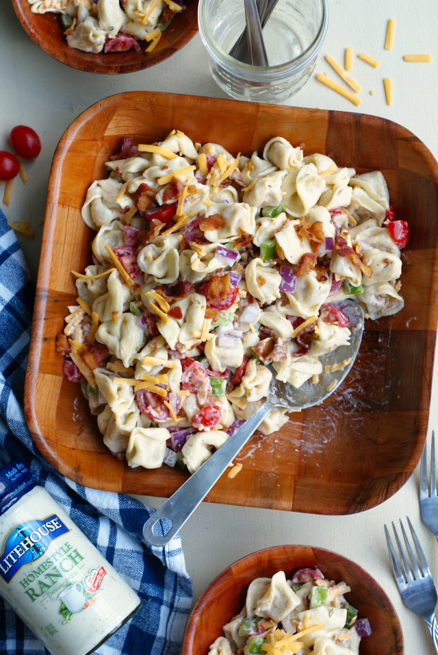 Bacon Ranch Tortellini Salad The Two Bite Club