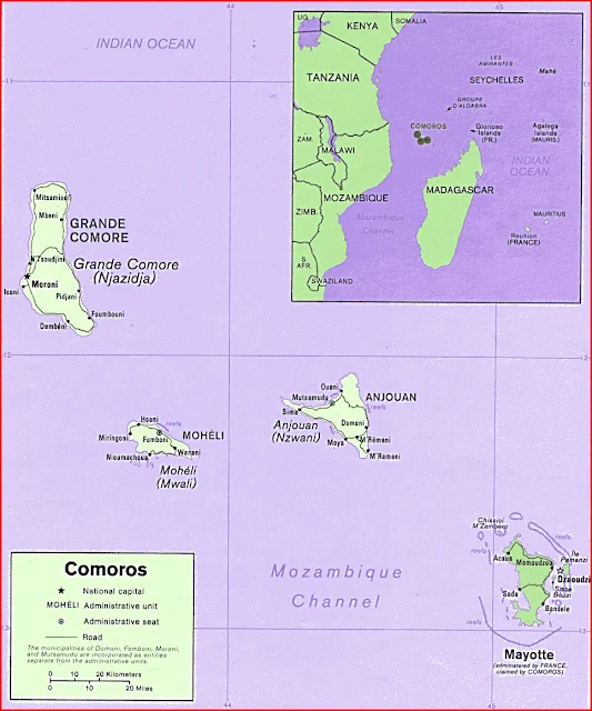image: Map of Comoros Islands