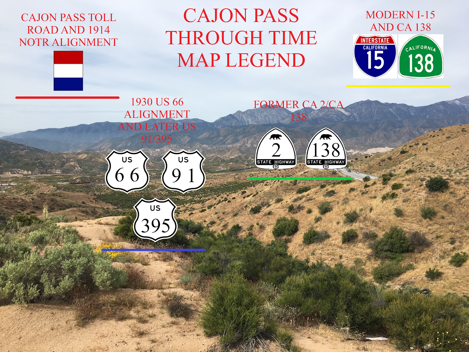Cajon Pass; Cajon Pass Toll Road, National Old Trails Road, US Route 66