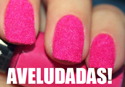 unhas de pelúcia plush nails veludo rosa meninas diy
