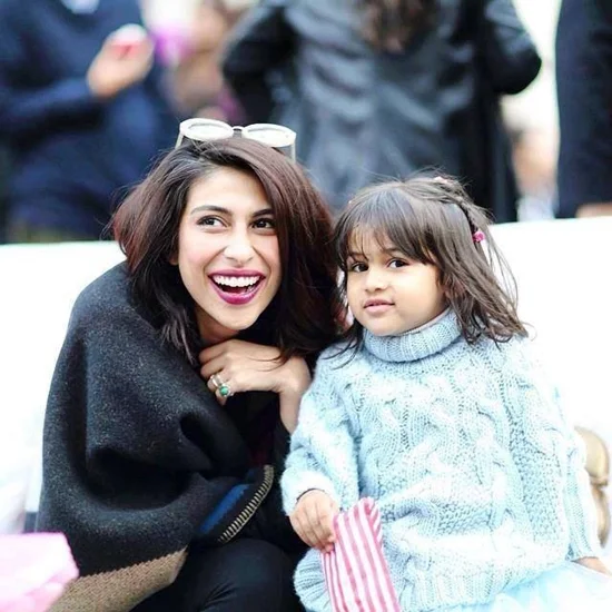 Meesha Shafi with her daughter