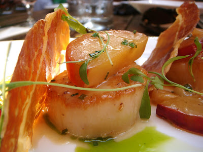 Scallops and plums at Cava, Portsmouth, NH