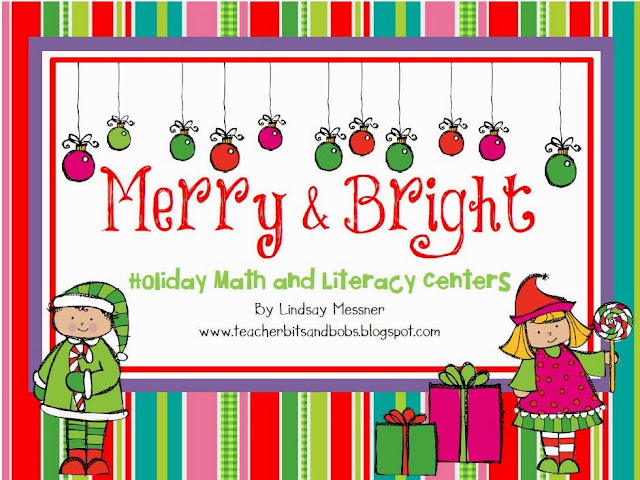 http://www.teacherspayteachers.com/Product/Merry-Bright-Holiday-Math-and-Literacy-Centers-430500
