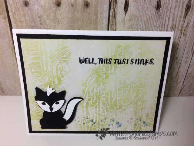 Fox Builder Punch, skunk Stampin'Up! Emboss Wax resist
