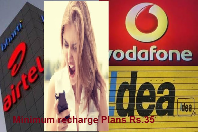 users can not continue without minimum recharge plans Rs.35