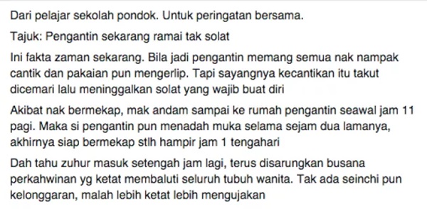 Nak 'Till Jannah' Tapi Bermekap Sampai Tak Solat? - Bakal Pengantin WAJIB BACA! Nak 'Till Jannah' Tapi Bermekap Sampai Tak Solat? - Bakal Pengantin WAJIB BACA!